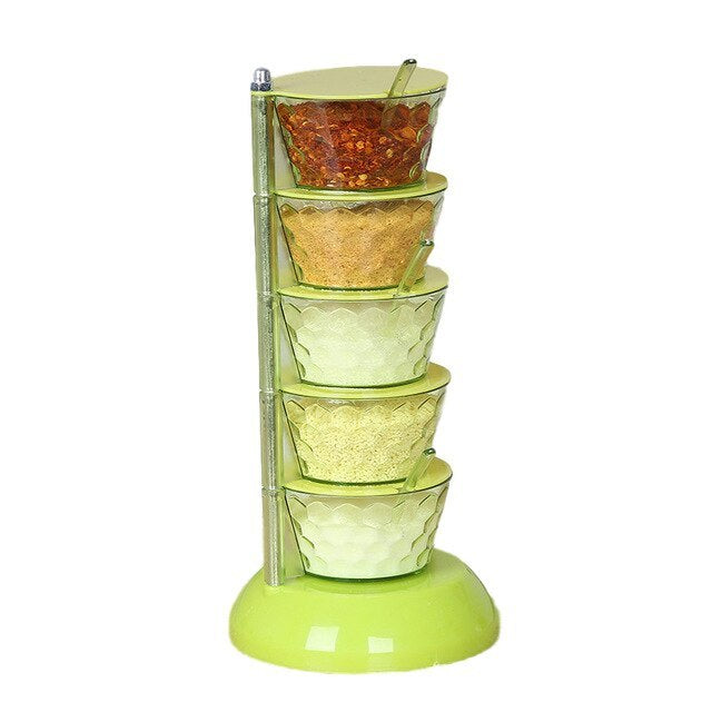 Rotatable Multi-layer Vertical Seasoning Box Jars Home Kitchen Tool Accessory