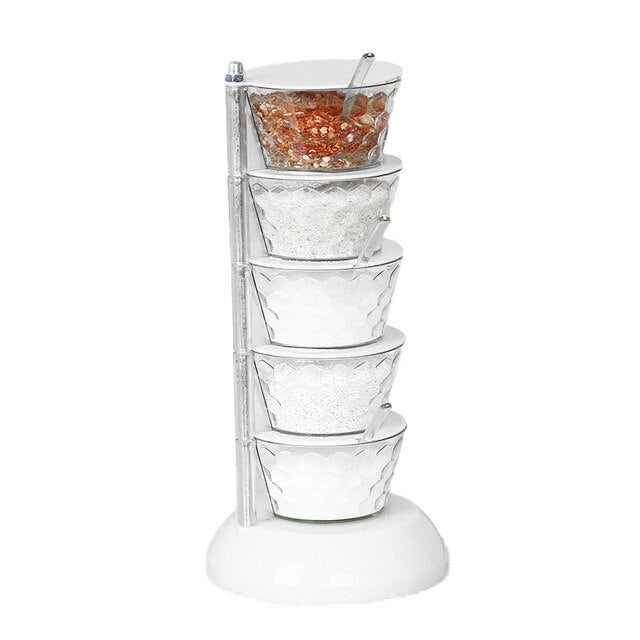Rotatable Multi-layer Vertical Seasoning Box Jars Home Kitchen Tool Accessory