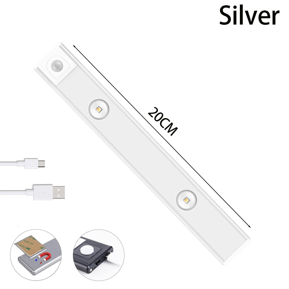 USB LED Night Light Motion Sensor Wireless Thin LED Wine Cooler Light For Kitchen Cabinet Bedroom
