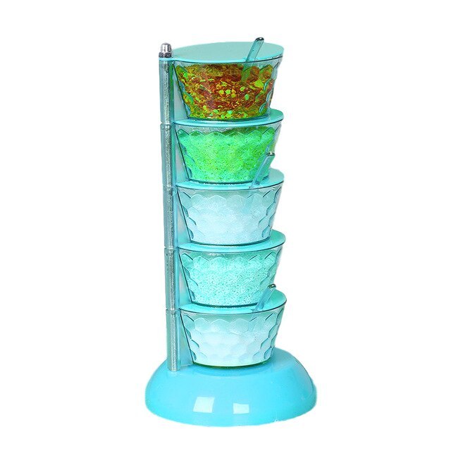 Rotatable Multi-layer Vertical Seasoning Box Jars Home Kitchen Tool Accessory