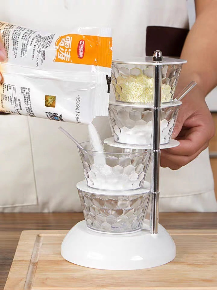 Rotatable Multi-layer Vertical Seasoning Box Jars Home Kitchen Tool Accessory