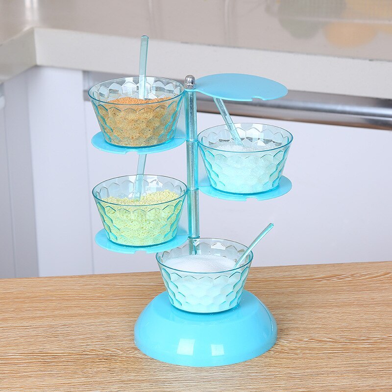 Rotatable Multi-layer Vertical Seasoning Box Jars Home Kitchen Tool Accessory