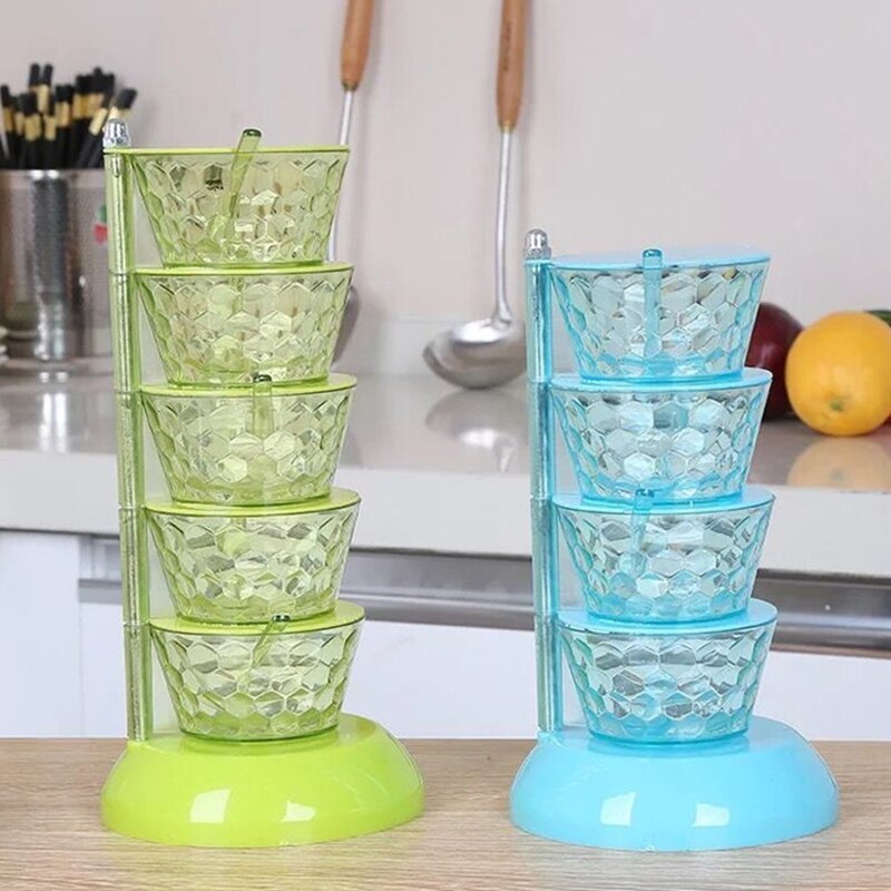 Rotatable Multi-layer Vertical Seasoning Box Jars Home Kitchen Tool Accessory