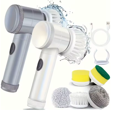 Scrub Gun Brush, Electric Spin Scrubber for Bathroom & Kitchen Cleaning