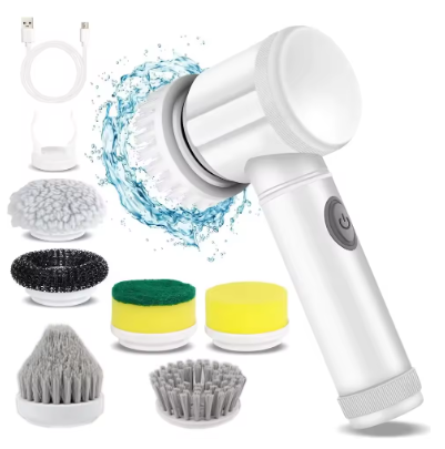 Scrub Gun Brush, Electric Spin Scrubber for Bathroom & Kitchen Cleaning