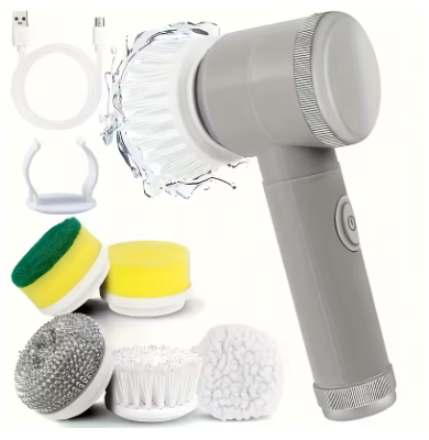 Scrub Gun Brush, Electric Spin Scrubber for Bathroom & Kitchen Cleaning