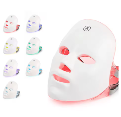 7 Color LED Therapy Facial Mask & Acne Care for Clear Skin & Brightening