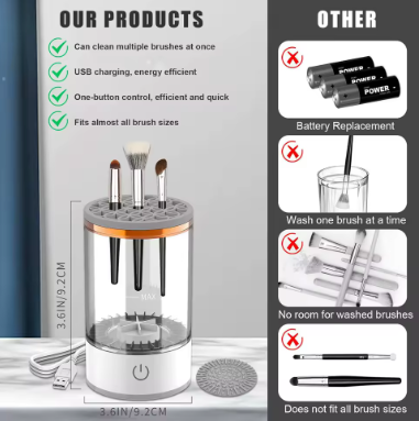 USB Plug Portable Electric Makeup Brush Cleaner