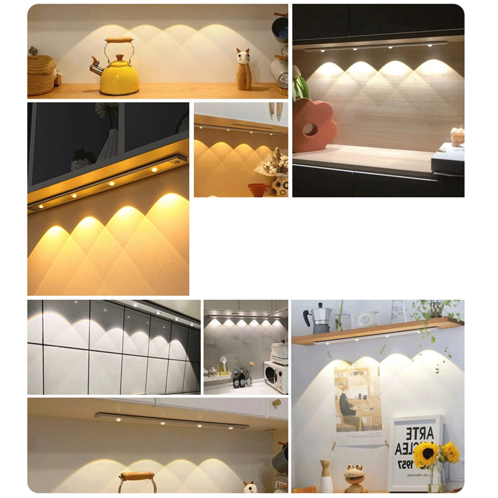 USB LED Night Light Motion Sensor Wireless Thin LED Wine Cooler Light For Kitchen Cabinet Bedroom