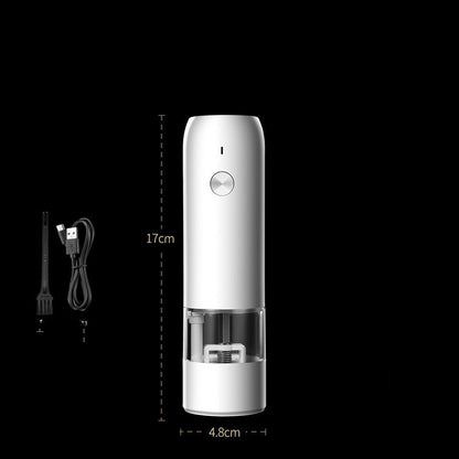 Rechargeable Electric Pepper And Salt Grinder Set One-Handed No Battery Needed Automatic Grinder