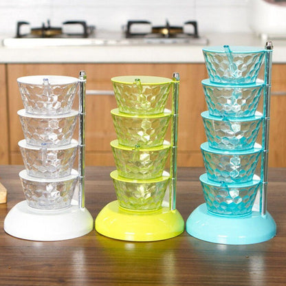 Rotatable Multi-layer Vertical Seasoning Box Jars Home Kitchen Tool Accessory