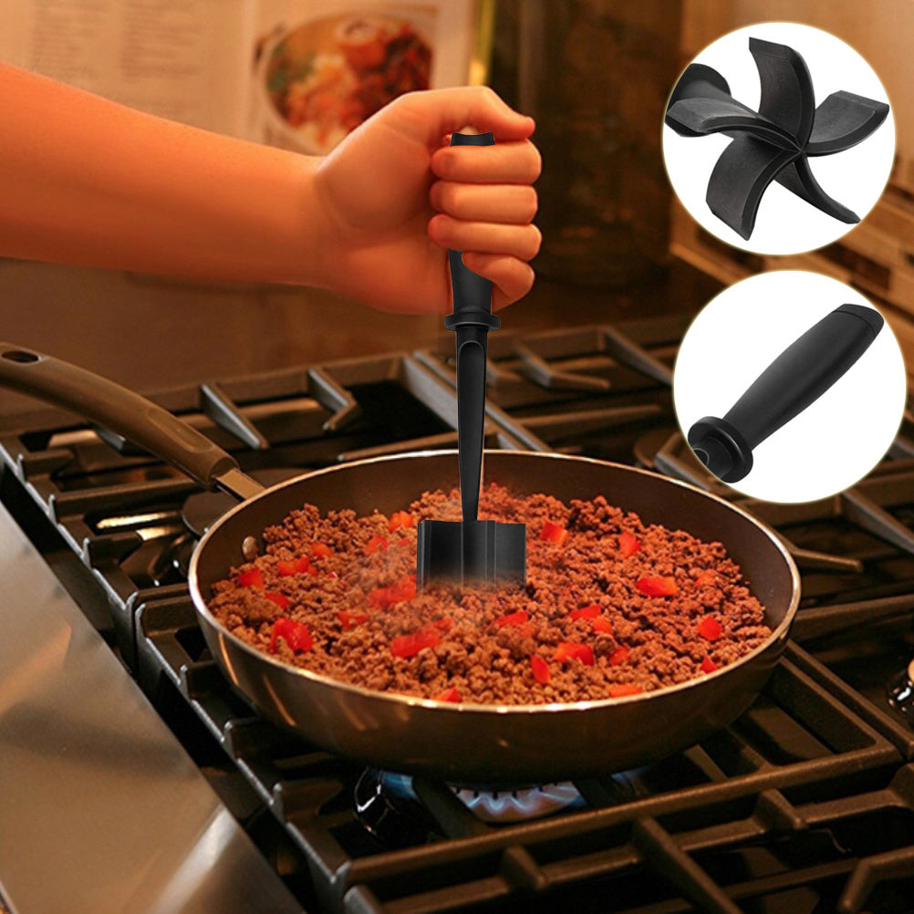 Multifunctional Meat Chopper Heat Resistant Meat Masher Nylon Hamburger Chopper Ground Utensil Non Stick Cookware