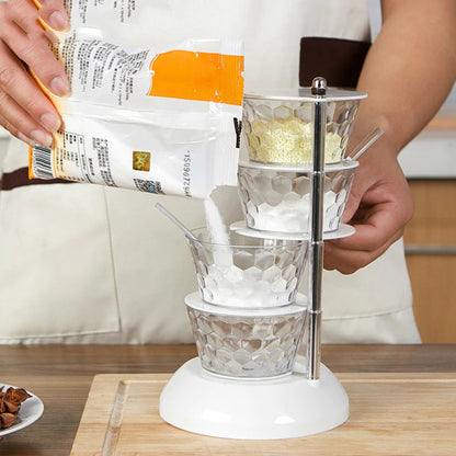 Rotatable Multi-layer Vertical Seasoning Box Jars Home Kitchen Tool Accessory