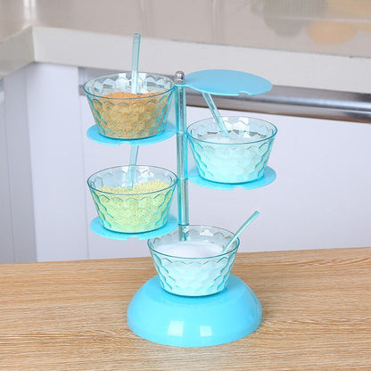 Rotatable Multi-layer Vertical Seasoning Box Jars Home Kitchen Tool Accessory