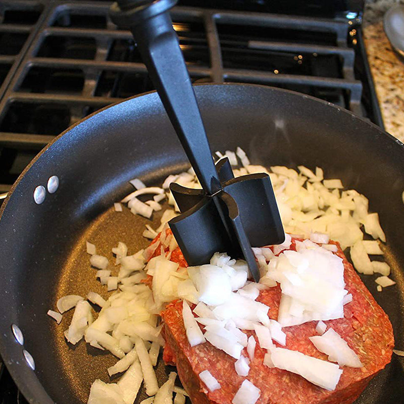 Multifunctional Meat Chopper Heat Resistant Meat Masher Nylon Hamburger Chopper Ground Utensil Non Stick Cookware