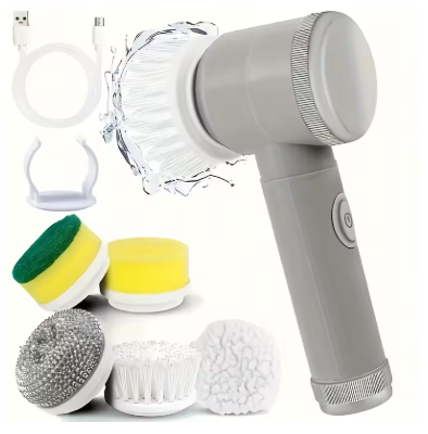 Scrub Gun Brush, Electric Spin Scrubber for Bathroom & Kitchen Cleaning