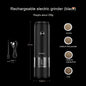 Rechargeable Electric Pepper And Salt Grinder Set One-Handed No Battery Needed Automatic Grinder