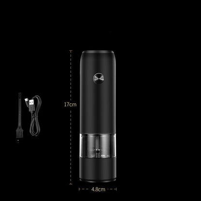 Rechargeable Electric Pepper And Salt Grinder Set One-Handed No Battery Needed Automatic Grinder